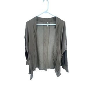 Tresics Brown Open Front Long Sleeve Lightweight Cardigan Sweater Women's Small